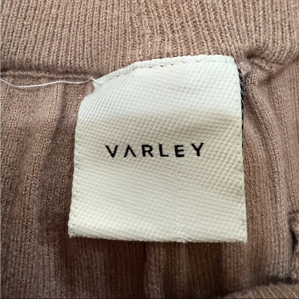 Varley Pants Simeon Rib-Knit Wide-Leg in Fungi Brown - Picture 7 of 8